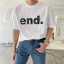メンズ ファッション 韓国ファッション オシャレ 韓国 メンズ Tシャツ 半袖 夏 ラウンドネック レター プリント 韓国 イン シンプル 快適 ヘビー トップ(4)