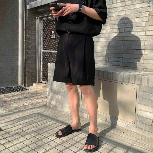メンズ ファッション 韓国ファッション オシャレ 韓国 ブラック カジュアル ショート パンツ メンズ 夏 韓国 ライト大歳 ストレート ワイド レッグ 1667mm メンズ ファッション 韓国ファッション オシャレ 韓国 ブラック カジュアル ショート パンツ メンズ 夏 韓国 ライト大歳 ストレート ワイド レッグ 1667mm