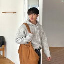 メンズ ファッション 韓国ファッション オシャレ 韓国 ライト グレー フード付き スウェットシャツ メンズ 春秋 韓国 ソフト ワックス 状 快適 ヘビー セーター(4)