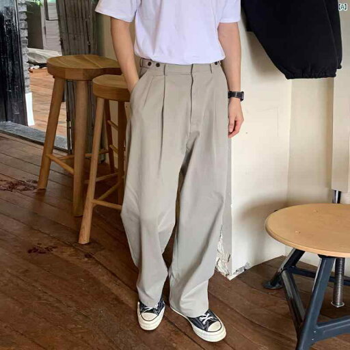 メンズ ファッション 韓国ファッション オシャレ 韓国 メンズカジュアル ストレート パンツ ハイエンド シンプル たり ワイド メンズ ファッション 韓国ファッション オシャレ 韓国 メンズカジュアル ストレート パンツ ハイエンド シンプル たり ワイド