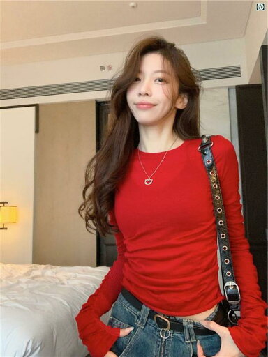 レディース ファッション 韓国 韓国ファッション オシャレ アーバン シック エレガント ブラック Tシャツ 春 韓国 レトロ スリム インナー 長袖 トップ レディース ファッション 韓国 韓国ファッション オシャレ アーバン シック エレガント ブラック Tシャツ 春 韓国 レトロ スリム インナー 長袖 トップ