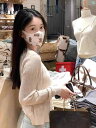 レディース ファッション 韓国 韓国ファッション オシャレ アーバン 冷感 日焼け防止 ニット セーター 夏 薄手 サスペンダー アウターブラウス 快適 シャツ 小柄 フレグランス ジャケット トップ(4)