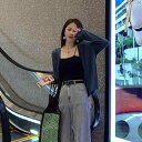 レディース ファッション 韓国 韓国ファッション オシャレ アーバン 薄手 冷感 長袖 日焼け防止 ニットカーディガン レディース 夏 通気性 サスペンダー トップ ブラウス ショール ジャケット 服(4)