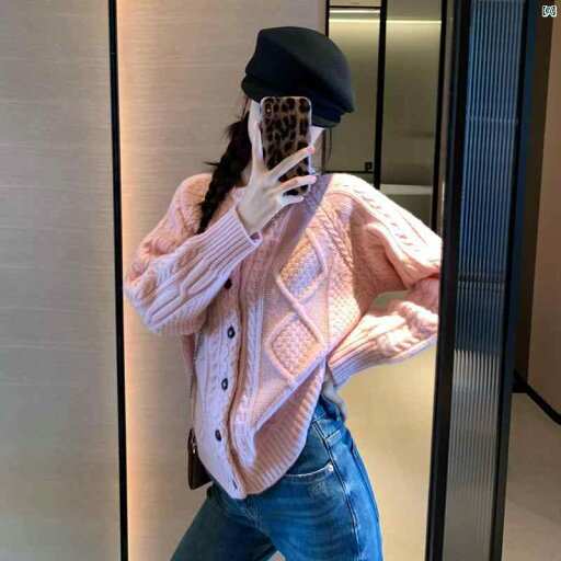レディース ファッション 韓国 韓国ファッション オシャレ アーバン ピンク セーター カーディガン レディース ハイエンド トップス ジャケット 秋冬 レディース ファッション 韓国 韓国ファッション オシャレ アーバン ピンク セーター カーディガン レディース ハイエンド トップス ジャケット 秋冬