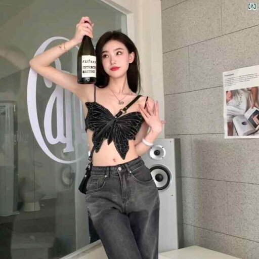 レディース ファッション オシャレ バタフライ エルフ 明るい チューブ トップ サスペンダー 夏 スタイリッシュ ガールズ 魅惑的 ショート へそ出し ベスト 着用 レディース ファッション オシャレ バタフライ エルフ 明るい チューブ トップ サスペンダー 夏 スタイリッシュ ガールズ 魅惑的 ショート へそ出し ベスト 着用