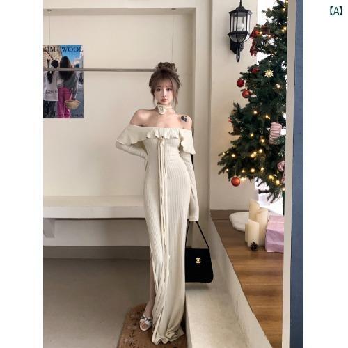 レディース ファッション オシャレ フランス ディザイア ワンショルダー ストリーマー フリル ウエスト ドレス フェミニン 雰囲気 スリム スリット ヒップ 包み込む ロング スカート 特徴 す レディース ファッション オシャレ フランス ディザイア ワンショルダー ストリーマー フリル ウエスト ドレス フェミニン 雰囲気 スリム スリット ヒップ 包み込む ロング スカート 特徴 す