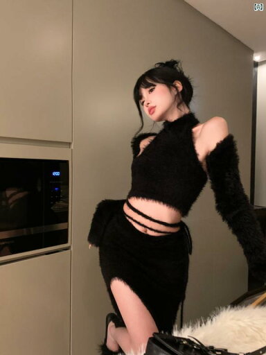 レディース ファッション オシャレ スタイリッシュ ガール ブラック セーター ファッション スーツ ショート ショール ベスト スリットスカート ニット 3点 セット レディース ファッション オシャレ スタイリッシュ ガール ブラック セーター ファッション スーツ ショート ショール ベスト スリットスカート ニット 3点 セット