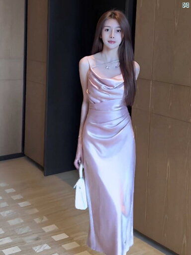 レディース ファッション オシャレ 魅惑的 ガールズ タイ サテン サスペンダー ドレス 韓国 フレンチ プリーツ スリミング スリット カラー ロング スカート レディース ファッション オシャレ 魅惑的 ガールズ タイ サテン サスペンダー ドレス 韓国 フレンチ プリーツ スリミング スリット カラー ロング スカート