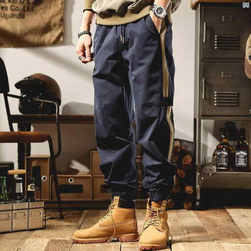 秋 男性用 カーゴ カジュアル パンツ たり アメリカン レトロ 春 メンズ コットンパンツ 秋 男性用 カーゴ カジュアル パンツ たり アメリカン レトロ 春 メンズ コットンパンツ