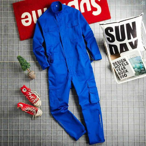 春秋 ワンピース 長袖たり 大きいサイズ 作業 員 メンテナンス 服 メンズ ブルー ヒップ ホップ オール イン ワン 春秋 ワンピース 長袖たり 大きいサイズ 作業 員 メンテナンス 服 メンズ ブルー ヒップ ホップ オール イン ワン