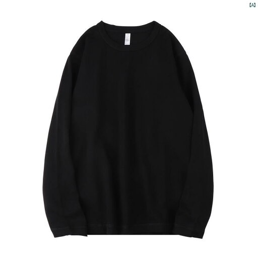 300 グラム ヘビー コットン アメリカン レトロ 長袖 Tシャツ メンズイン 秋 ウォッシュ ストリート ブラック 300 グラム ヘビー コットン アメリカン レトロ 長袖 Tシャツ メンズイン 秋 ウォッシュ ストリート ブラック