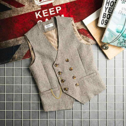 英国 レトロ ダブルブレスト スーツ ベスト メンズ ツイード スリムフィット 花婿 付添歳 グループ 兄弟 ウェディングドレス 英国 レトロ ダブルブレスト スーツ ベスト メンズ ツイード スリムフィット 花婿 付添歳 グループ 兄弟 ウェディングドレス
