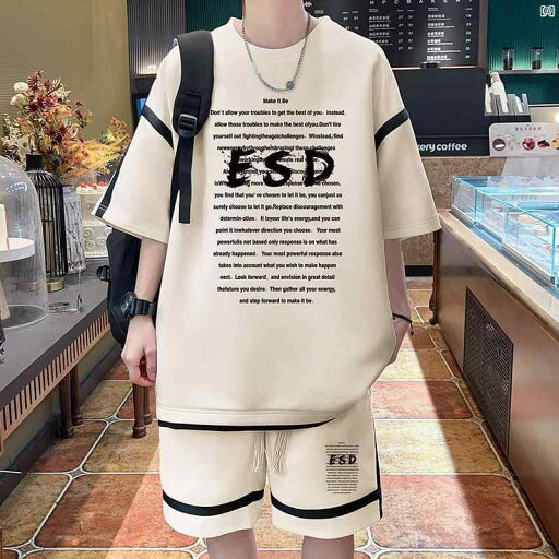 ワッフル 半袖 Tシャツ メンズ 夏中 袖 カジュアル スポーツ スーツ 五分丈 ショーツ 2点セット T ワッフル 半袖 Tシャツ メンズ 夏中 袖 カジュアル スポーツ スーツ 五分丈 ショーツ 2点セット T