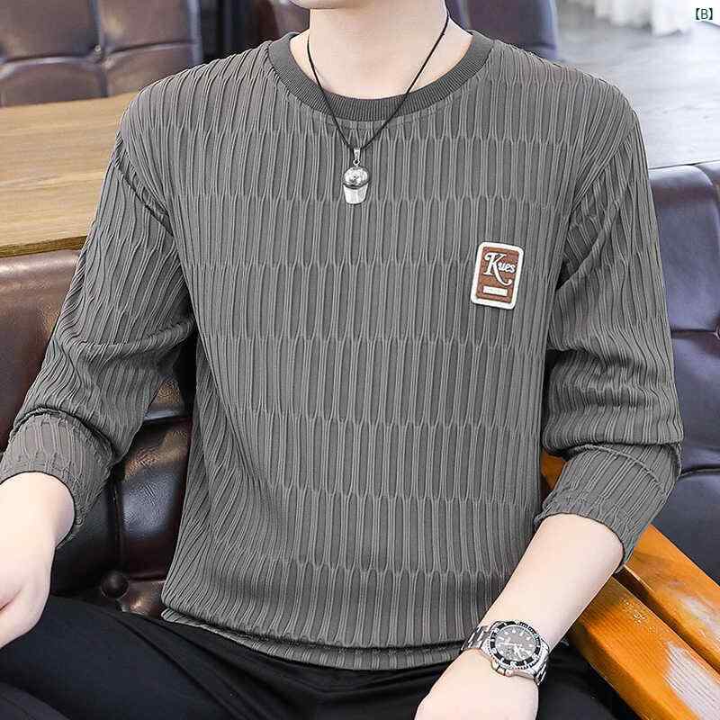 ポール コットン 夏 長袖 Tシャツ メンズ ラウンド リーダー ロゴ ポロシャツお父さん トップ 大きいサイズ 通気性 シャツ