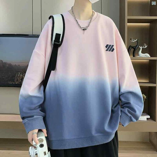 グラデーション フード付き スウェットシャツ メンズ 長袖 Tシャツ 春秋 ファッション 高校生 中学生 上着 グラデーション フード付き スウェットシャツ メンズ 長袖 Tシャツ 春秋 ファッション 高校生 中学生 上着