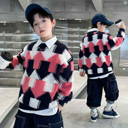 メンズ ファッション 韓国ファッション オシャレ 韓国 男子 セーター 秋冬 中型 大型 子供 厚手 冬服 チェック柄 ニット トップス メンズ ファッション 韓国ファッション オシャレ 韓国 男子 セーター 秋冬 中型 大型 子供 厚手 冬服 チェック柄 ニット トップス