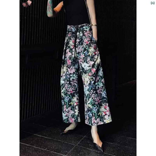 レディース ファッション オシャレ 綺麗 大歳 上品 ハイエンド ファッション 花柄 ワイド レッグ パンツ 夏 スリム カジュアル レディース ファッション オシャレ 綺麗 大歳 上品 ハイエンド ファッション 花柄 ワイド レッグ パンツ 夏 スリム カジュアル