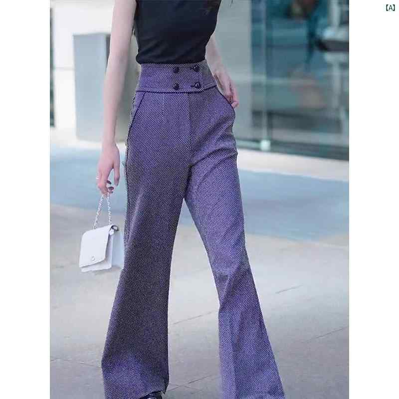 レディース ファッション　オシャレ　綺麗　大歳　上品 高級 パープル スーツ ワイド レッグ パンツ 夏 薄型 カジュアル