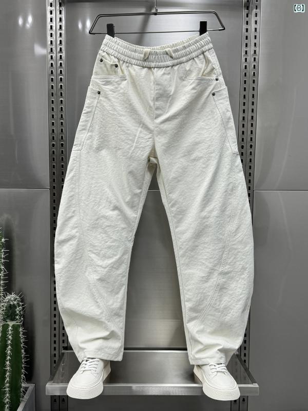 メンズ　ファッション　オシャレ　韓国 秋 無地 男性用 たり 大きい ポケット オーバー オール ストレート レッグ スラックス シミター ワイド パンツ