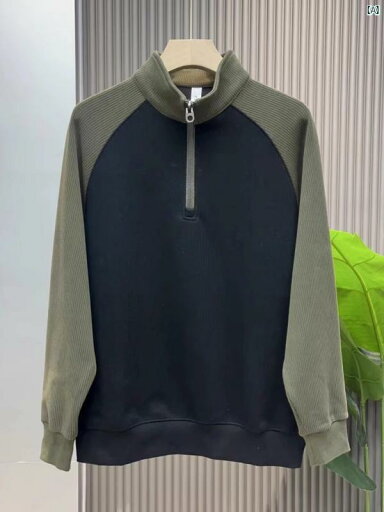 メンズ ファッション オシャレ 韓国 冬 厚手 ベルベット カラー ブロック メンズ スタンドカラー スウェットシャツ ハーフ ジップ シンプル カジュアル ジャケット メンズ ファッション オシャレ 韓国 冬 厚手 ベルベット カラー ブロック メンズ スタンドカラー スウェットシャツ ハーフ ジップ シンプル カジュアル ジャケット