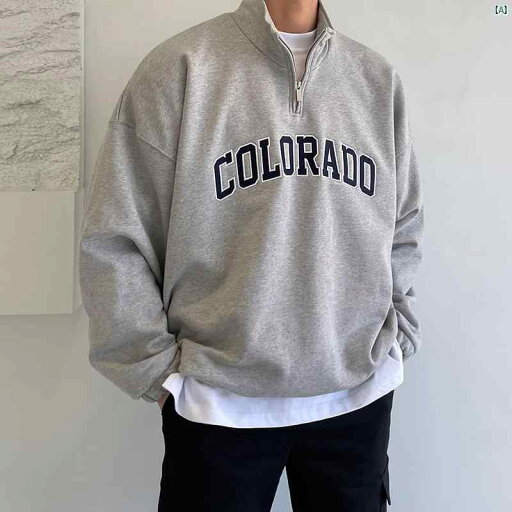 メンズ ファッション 韓国ファッション オシャレ 海外風 ハーフ ジッパー スタンドカラー スウェットシャツ メンズ 春秋 シティ ボーイ 和風 ソリッドカラー トップ ジャケット メンズ ファッション 韓国ファッション オシャレ 海外風 ハーフ ジッパー スタンドカラー スウェットシャツ メンズ 春秋 シティ ボーイ 和風 ソリッドカラー トップ ジャケット