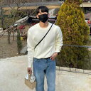 メンズ ファッション 韓国ファッション オシャレ 海外風 男性用 ハイエンド ニット セーター ジャケット 韓国 トップ イン ファッション シンプル(4)