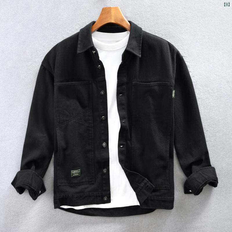 メンズ　ファッション　韓国ファッション　オシャレ　韓国 アミ カーキ レトロ ワークシャツ メンズ 長袖 製 厚手 コットン 春秋 カジュアル シャツ ジャケット