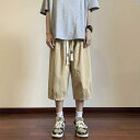 メンズ ファッション 韓国ファッション オシャレ 韓国 冷感 七分 パンツ 男性用 夏 薄手 ファッション 速乾 膝上 スポーツ カジュアル ストレート(4)