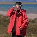 メンズ ファッション 韓国ファッション オシャレ 韓国 朱雀 ジャケット スリーインワン トゥルー メンズ 春秋 防水 アウトドア 四川 スリープ ルーフ 登山