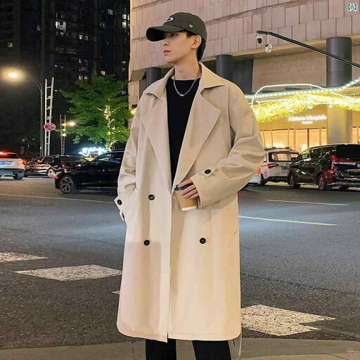 メンズ ファッション 韓国ファッション オシャレ 韓国 春秋新 ダブルブレスト ウインドブレーカー メンズ ミドル丈 レースアップ コート ハイエンド トップ メンズ ファッション 韓国ファッション オシャレ 韓国 春秋新 ダブルブレスト ウインドブレーカー メンズ ミドル丈 レースアップ コート ハイエンド トップ