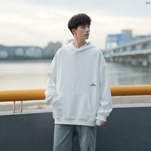 メンズ ファッション 韓国ファッション オシャレ 韓国 Matteo ホワイト 厚手 フード付き スウェットシャツ メンズ 春秋 薄手 パーカージャケット メンズ ファッション 韓国ファッション オシャレ 韓国 Matteo ホワイト 厚手 フード付き スウェットシャツ メンズ 春秋 薄手 パーカージャケット