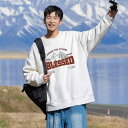 メンズ ファッション 韓国ファッション オシャレ 韓国 Mattyou アメリカン ヘビーウェイト ラウンドネック スウェットシャツ メンズ 春秋 プルオーバー トップ(4)