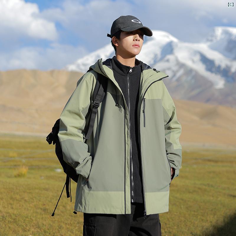 メンズ ファッション 韓国ファッション オシャレ 韓国 eyou 秋冬 男性用 スリーインワン 取り外し 可能 ジャケット スリープ ルーフ