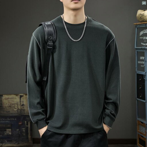 メンズ 男性 ファッション 韓国 オシャレ たり 大歳ストリート 秋 高級 シンプル 長袖 Tシャツ たり 大きいサイズ ラウンドネック ボトムス シャツ アメカジ スウェットシャツ メンズ 男性 ファッション 韓国 オシャレ たり 大歳ストリート 秋 高級 シンプル 長袖 Tシャツ たり 大きいサイズ ラウンドネック ボトムス シャツ アメカジ スウェットシャツ