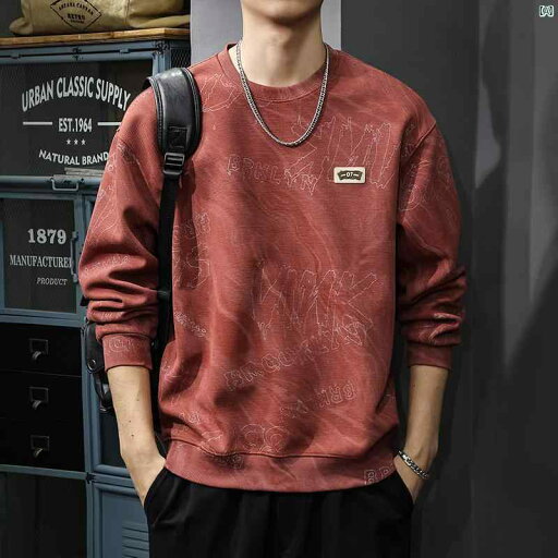 メンズ 男性 ファッション 韓国 オシャレ たり 大歳ストリート 秋 ヘビー クラウド 染料 スウェットシャツ アメリカン 長袖 トップ ラウンドネック カジュアル ジャケット メンズ 男性 ファッション 韓国 オシャレ たり 大歳ストリート 秋 ヘビー クラウド 染料 スウェットシャツ アメリカン 長袖 トップ ラウンドネック カジュアル ジャケット