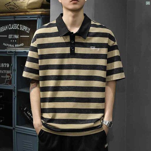 メンズ 男性 ファッション 韓国 オシャレ たり 大歳ストリート 夏 アメリカン レトロ ストライプ ポロシャツ 半袖 Tシャツ たり 大きいサイズ 五分袖 シー ソウル シャツ メンズ 男性 ファッション 韓国 オシャレ たり 大歳ストリート 夏 アメリカン レトロ ストライプ ポロシャツ 半袖 Tシャツ たり 大きいサイズ 五分袖 シー ソウル シャツ