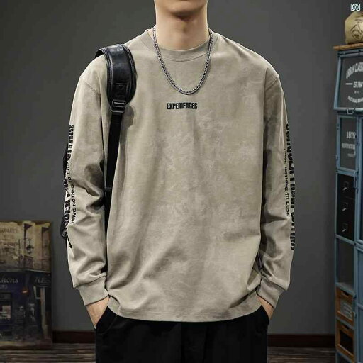 メンズ 男性 ファッション 韓国 オシャレ たり 大歳ストリート アメリカン レトロ 雲 染め 長袖 Tシャツ 秋 カジュアル ラウンドネック レター プリント インナーボトム シャツ メンズ 男性 ファッション 韓国 オシャレ たり 大歳ストリート アメリカン レトロ 雲 染め 長袖 Tシャツ 秋 カジュアル ラウンドネック レター プリント インナーボトム シャツ