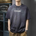 メンズ 男性 ファッション 韓国 オシャレ たり 大歳ストリート 300 グラム ヘビーウェイト コットン 半袖 Tシャツ アメリカン レトロ ウォッシュ ラウンドネック ボトム 夏 四分袖|詳細画像