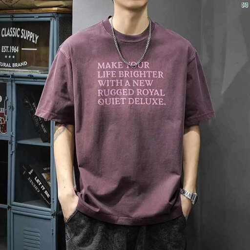 メンズ ファッション オシャレ 男性 大歳ストリート アメリカン レトロ ウォッシュ レター プリント メンズ 半袖 Tシャツ 夏 コットン 厚手 五分袖 たり 大きいサイズ メンズ ファッション オシャレ 男性 大歳ストリート アメリカン レトロ ウォッシュ レター プリント メンズ 半袖 Tシャツ 夏 コットン 厚手 五分袖 たり 大きいサイズ