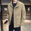 メンズ ファッション 韓国ファッション オシャレ カジュアル 男性用 大歳 カジュアル ジャケット メンズ 作業着 春秋 ハイエンド スタンドカラー(4)