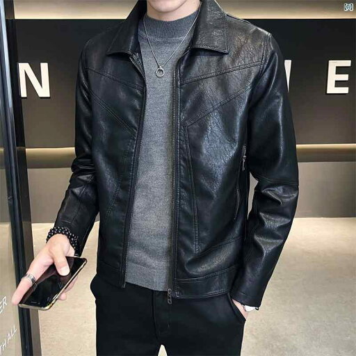 メンズ ファッション 韓国ファッション オシャレ カジュアル 男性用 大歳 真 春秋 レザージャケット メンズ 韓国 スリム スプライシング カジュアル オートバイ 男性用 メンズ ファッション 韓国ファッション オシャレ カジュアル 男性用 大歳 真 春秋 レザージャケット メンズ 韓国 スリム スプライシング カジュアル オートバイ 男性用