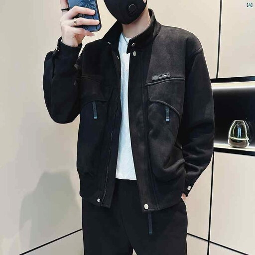 メンズ ファッション 韓国ファッション オシャレ カジュアル 男性用 大歳 スエード ワークジャケット メンズ 春秋 高級 カジュアル 快適 トップス メンズ ファッション 韓国ファッション オシャレ カジュアル 男性用 大歳 スエード ワークジャケット メンズ 春秋 高級 カジュアル 快適 トップス