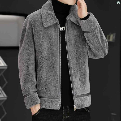 メンズ ファッション 韓国ファッション オシャレ カジュアル 男性用 大歳 秋冬 男性用 シェルパ ジャケット ベルベット 厚手 暖かい コットン コート トップ メンズ ファッション 韓国ファッション オシャレ カジュアル 男性用 大歳 秋冬 男性用 シェルパ ジャケット ベルベット 厚手 暖かい コットン コート トップ