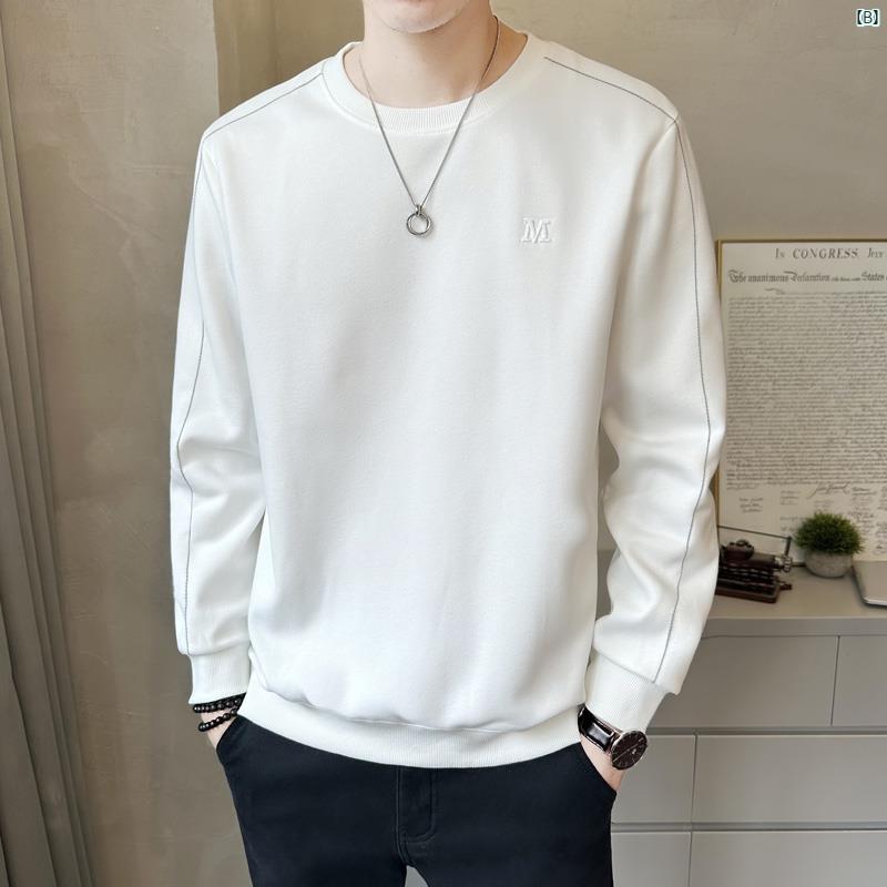 メンズ　ファッション　韓国ファッション　オシャレ　カジュアル　男性用　大歳 ラウンドネック ヘビーウェイト プルオーバー スウェットシャツ 男性用 秋冬 ファッション 無地 アウターウェア シャツ トップ
