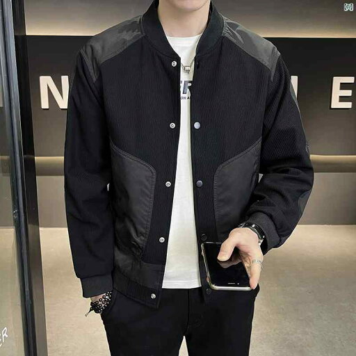 メンズ ファッション 韓国ファッション オシャレ カジュアル 男性用 大歳 野球 ユニフォーム ジャケット 男性用 春秋 ニット スプライシング カジュアル トップ メンズ ファッション 韓国ファッション オシャレ カジュアル 男性用 大歳 野球 ユニフォーム ジャケット 男性用 春秋 ニット スプライシング カジュアル トップ