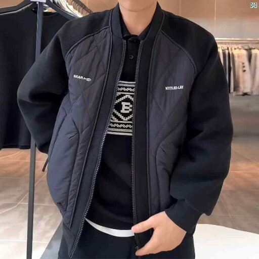 メンズ ファッション 韓国ファッション オシャレ カジュアル 男性用 大歳 ライト スプライシング ジャケット メンズ 秋冬 ファッション カジュアル 野球 コットン トップ メンズ ファッション 韓国ファッション オシャレ カジュアル 男性用 大歳 ライト スプライシング ジャケット メンズ 秋冬 ファッション カジュアル 野球 コットン トップ