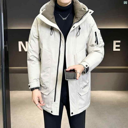 メンズ ファッション 韓国ファッション オシャレ カジュアル 男性用 大歳 ミドル丈 ダウン ジャケット メンズ 冬 フード付き ハイエンド 厚手 メンズ ファッション 韓国ファッション オシャレ カジュアル 男性用 大歳 ミドル丈 ダウン ジャケット メンズ 冬 フード付き ハイエンド 厚手