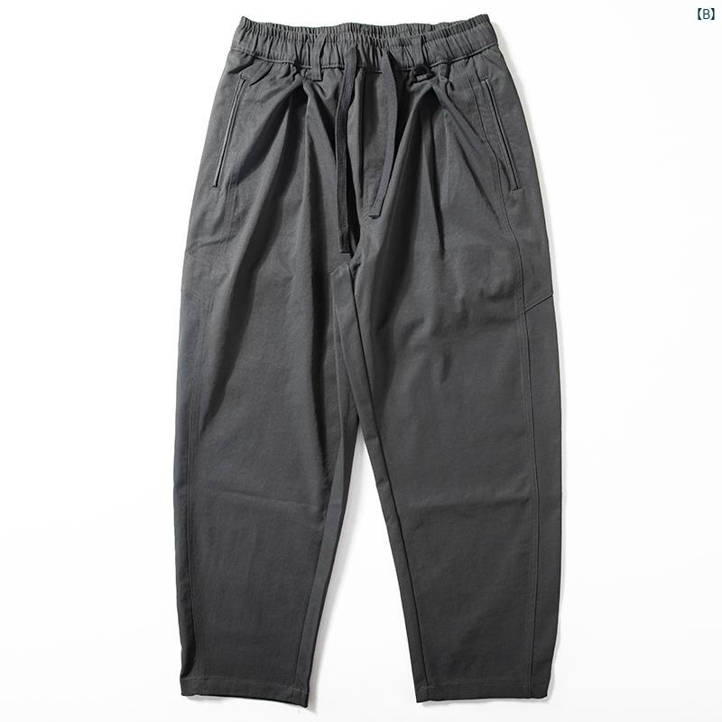 メンズ　ファッション　男性用　カジュアル　オシャレ メンズパンツ 春秋 ダブルプリーツ オーバー オール ドロップ 感 抗しわ ワイド レッグ カジュアル パンツ