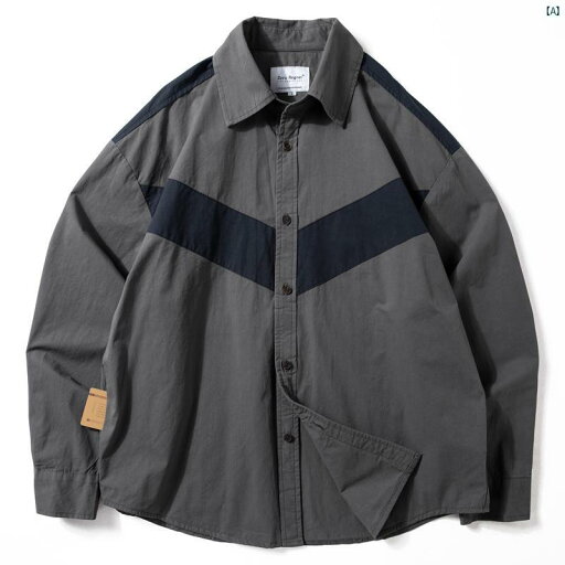 メンズ ファッション 男性用 カジュアル オシャレ ジャケット メンズ 春秋 コットン アウターシャツ 和風 スプライシング シルエット ワークシャツ メンズ ファッション 男性用 カジュアル オシャレ ジャケット メンズ 春秋 コットン アウターシャツ 和風 スプライシング シルエット ワークシャツ
