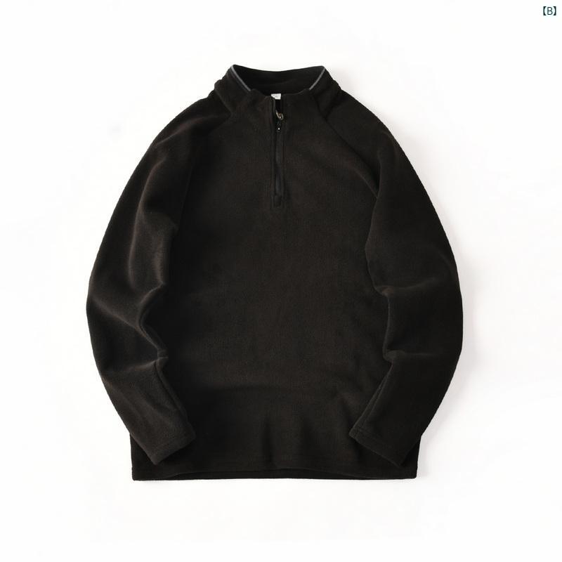 メンズ　男性　メンズファッション　オシャレ　カジュアル ラスト 640 グラム オーリー ベルベット 蓄 熱 暖かい ハーフ ジップ スタンドカラー サーマル スウェットシャツ 秋冬 0908